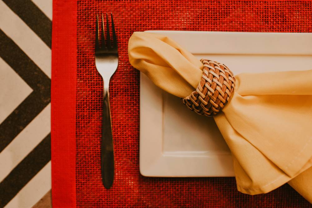 Photo of cutlery and a plate