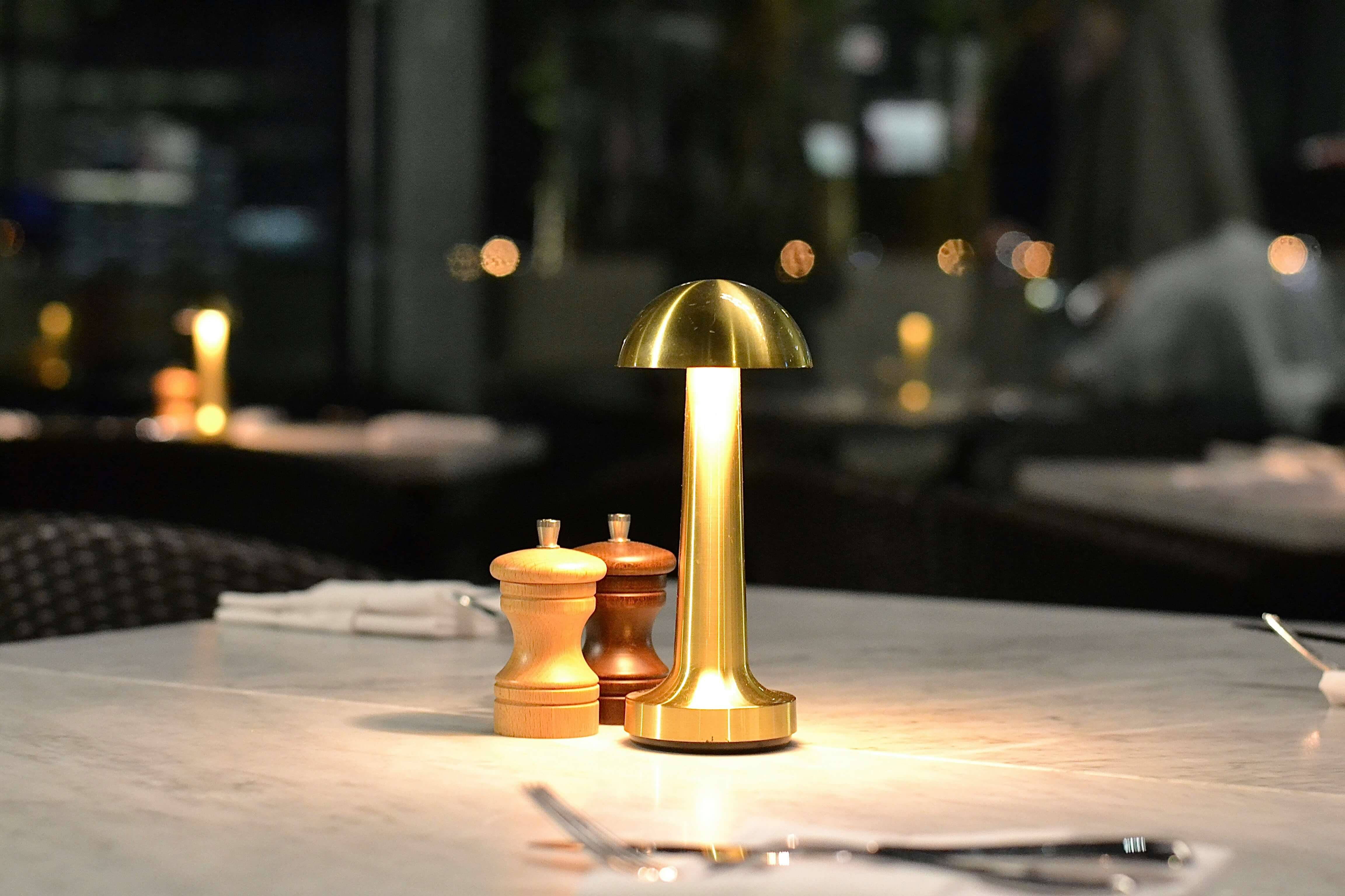 a table setting at a high-end restaurant